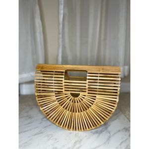 Vintage bamboo bag clutch